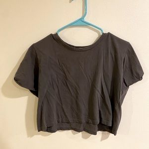 Grey crop top. Size medium.